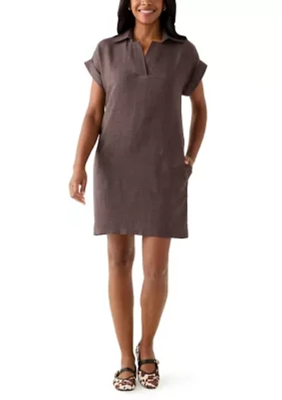 Women's Short Sleeve V-Neck Mini Dress
