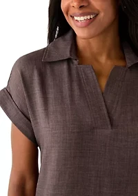 Women's Short Sleeve V-Neck Mini Dress