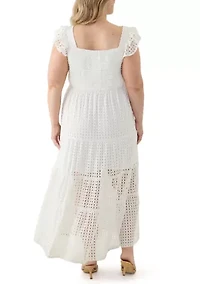 Plus Sleeveless V-Neck Dress