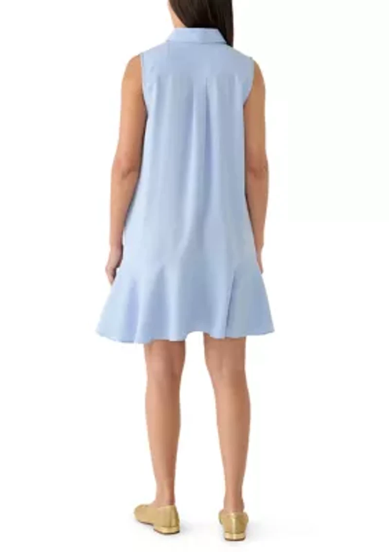 Women's Sleeveless Ruffle Hem Mini Dress
