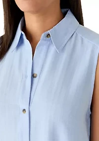 Women's Sleeveless Ruffle Hem Mini Dress