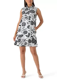 Women's Sleeveless Ruffle Hem Mini Dress
