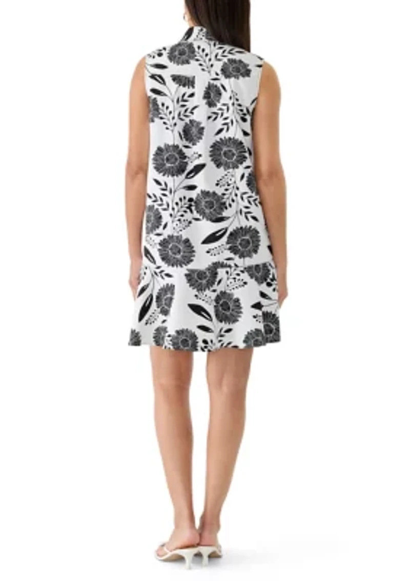 Women's Sleeveless Ruffle Hem Mini Dress