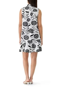Women's Sleeveless Ruffle Hem Mini Dress