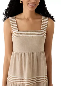 Women's Sleeveless Tiered Midi Dress