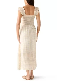 Women's Sleeveless Tie Waist Midi Dress