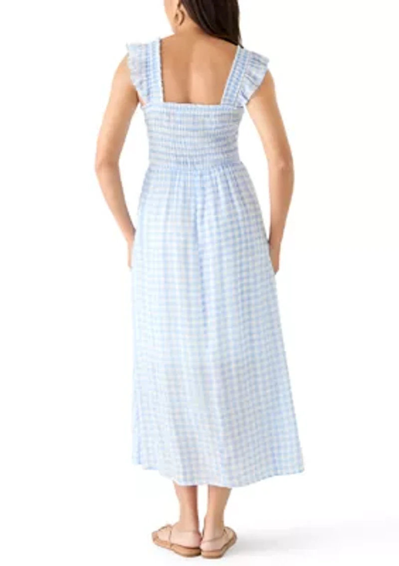 Women's Sleeveless Tie Waist Midi Dress