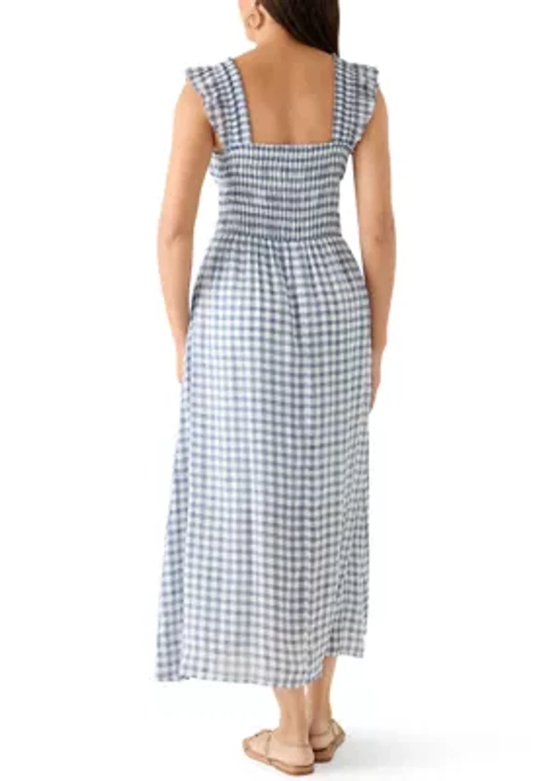 Women's Sleeveless Tie Waist Midi Dress