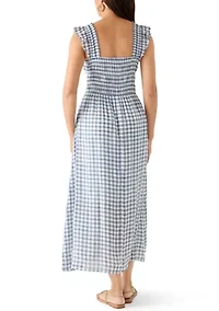 Women's Sleeveless Tie Waist Midi Dress