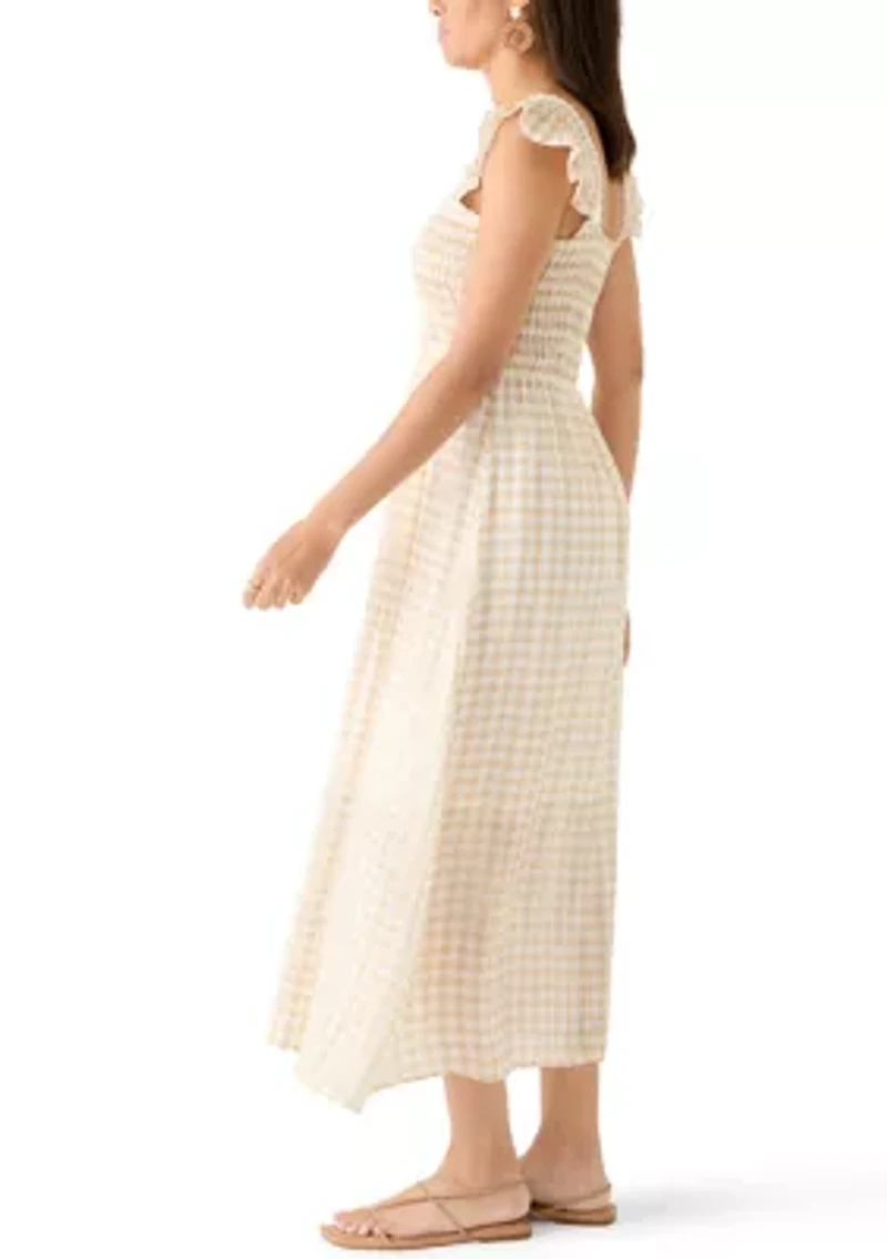 Women's Sleeveless Tie Waist Midi Dress