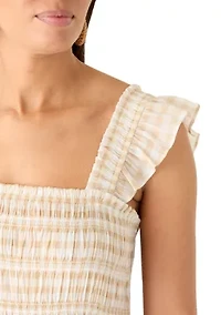 Women's Sleeveless Tie Waist Midi Dress