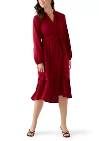Women's Long Sleeve Airflow Midi Dress