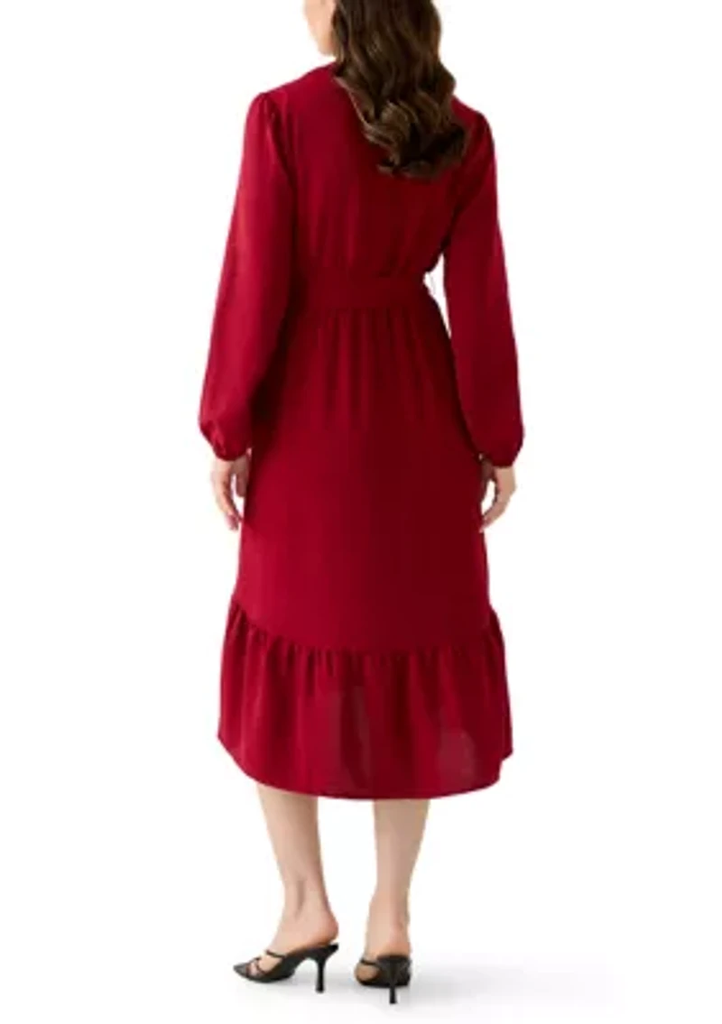 Women's Long Sleeve Airflow Midi Dress