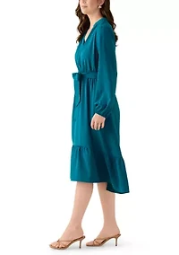 Women's Long Sleeve Airflow Midi Dress