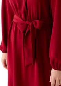 Women's Long Sleeve Airflow Midi Dress
