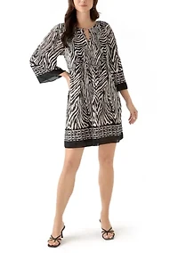 Women's Printed Pleated Mini Dress
