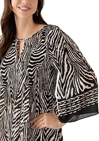 Women's Printed Pleated Mini Dress