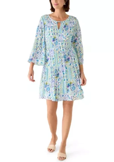 Women's Chiffon Pleated Mini Dress