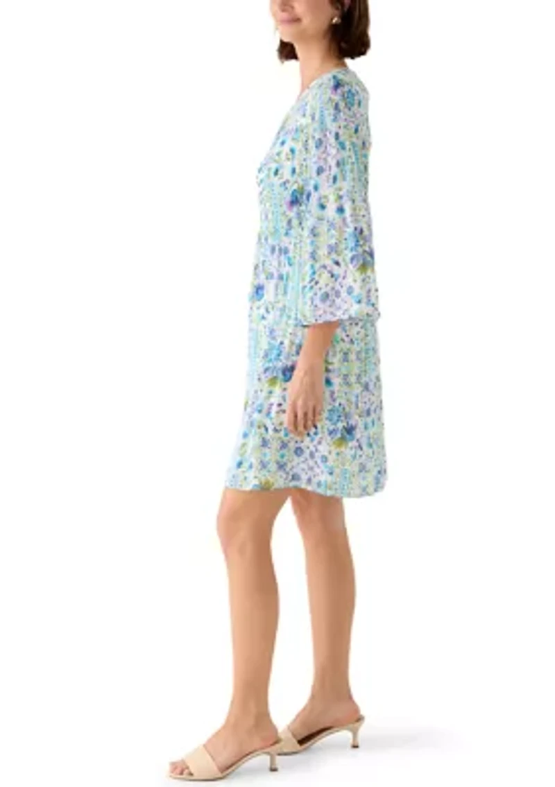 Women's Chiffon Pleated Mini Dress