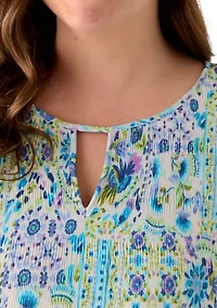 Plus Long Bell Sleeve V-Neck Dress