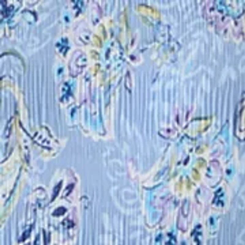 Women's Three-Quarter Bell Sleeve Chiffon Pleated Mini Dress