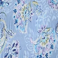 Women's Three-Quarter Bell Sleeve Chiffon Pleated Mini Dress