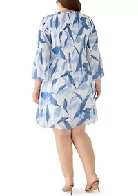 Plus V-Neck Mini Dress