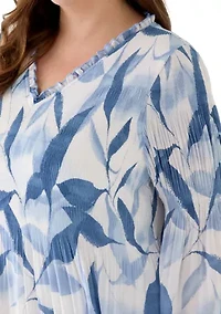 Plus V-Neck Mini Dress