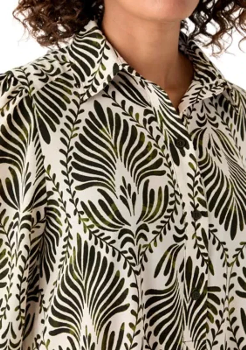 Women's 3/4  Sleeve Ruffle Hem Dress