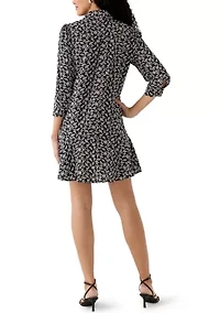 Women's Long Sleeve Ruffle Hem Mini Dress