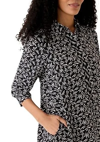 Women's Long Sleeve Ruffle Hem Mini Dress