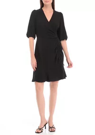 Women's V-Neck Airflow Jacquard Fit and Flare Dress