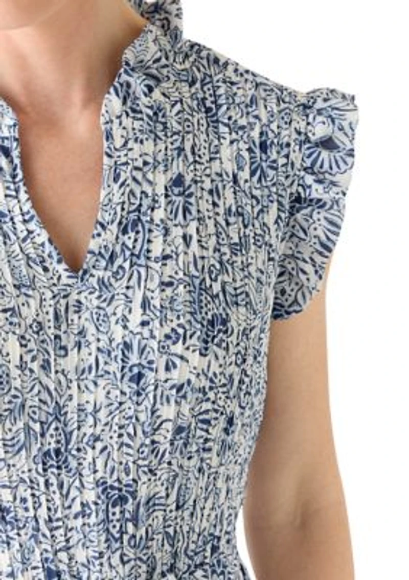 Women's Sleeveless V-Neck Mini Shirtdress