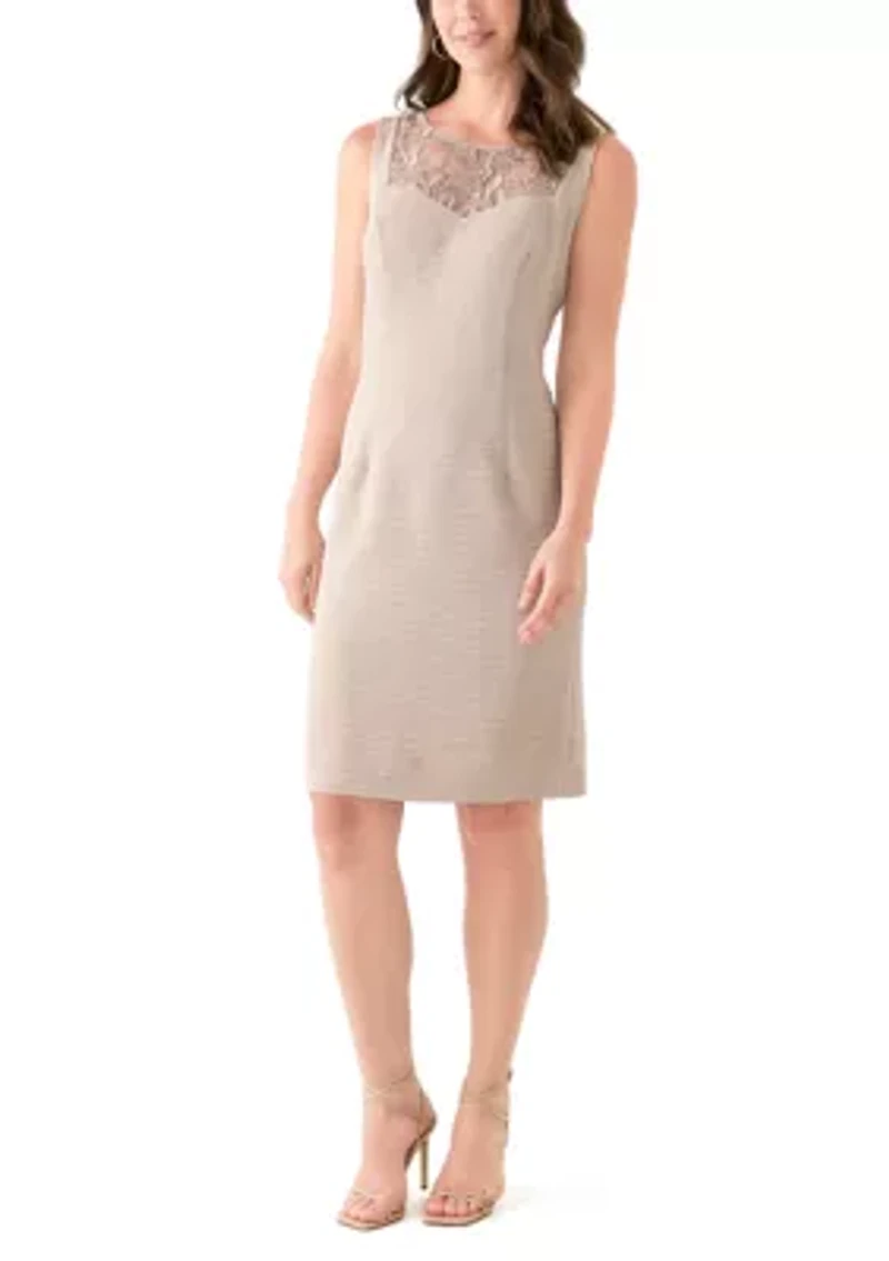 Women's Sequin Embroidered Textured Jacket Dress