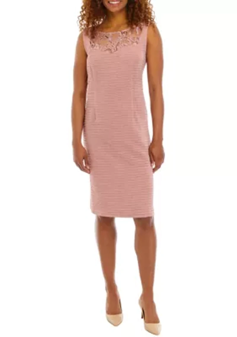 Women's Sequin Embroidered Textured Jacket Dress