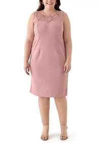 Plus 3/4 Sleeve Sequin Detail Jacket Dress