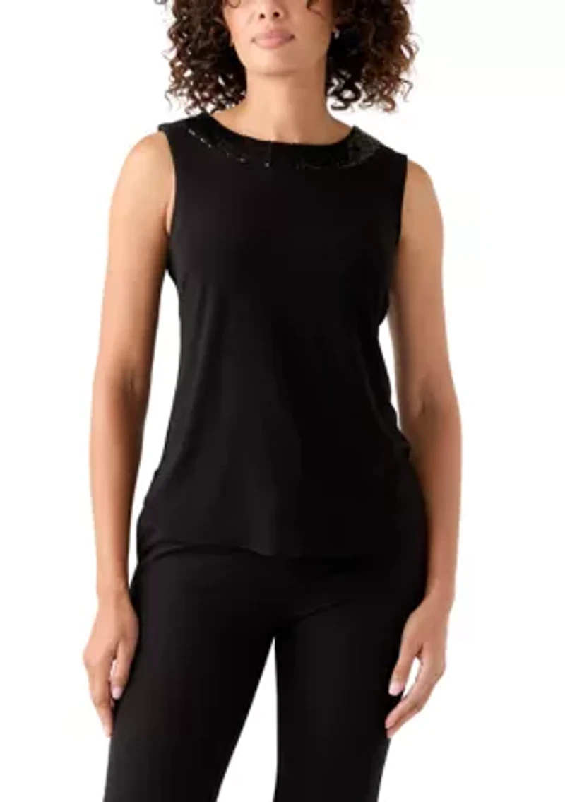 Women's Three-Quarter Sleeve Jacket and Tank Top Set