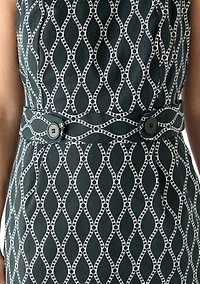 Women's Sleeveless Geometric Print A-Line Dress