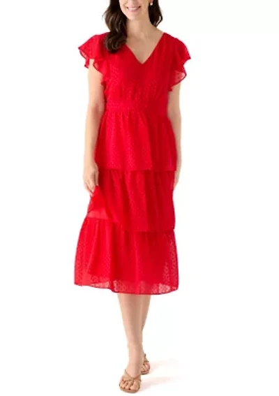 Women's Clip Dot Midi Dress