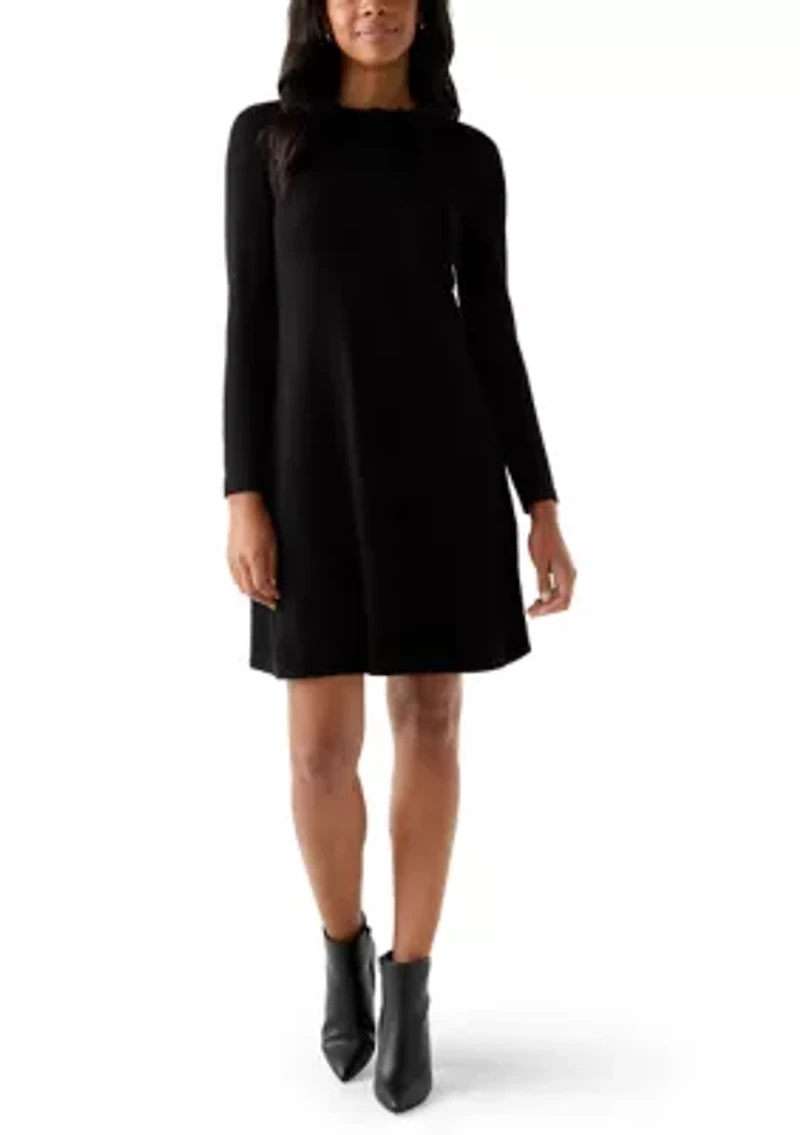 Women's Long Sleeve A-Line Sweater Dress