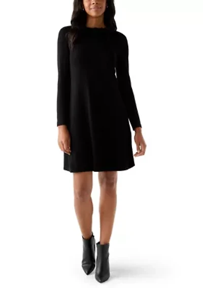 Women's Long Sleeve A-Line Sweater Dress