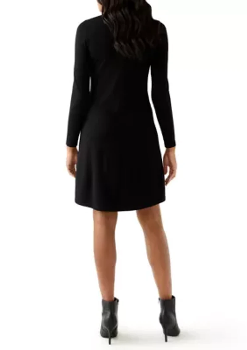 Women's Long Sleeve A-Line Sweater Dress