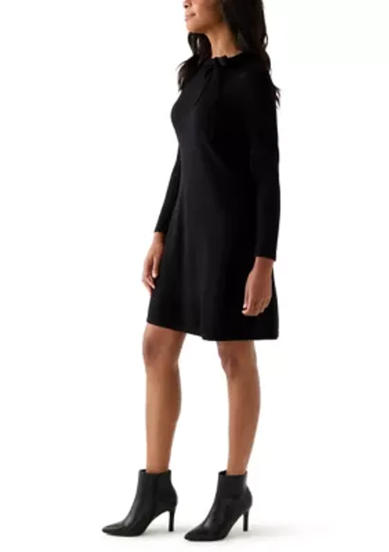 Women's Long Sleeve A-Line Sweater Dress