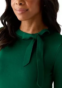 Women's Long Sleeve A-Line Sweater Dress