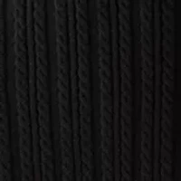 Women's Long Sleeve Cable Sweater Mini Dress