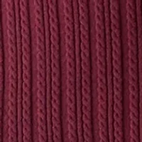 Women's Long Sleeve Cable Sweater Mini Dress