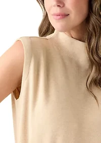 Women's Mock Neck Solid Sweater Dress