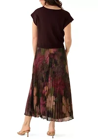 Women's Twofer Sweater Top Maxi Skirt Dress
