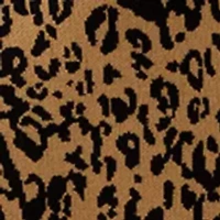 Women's Collar Neck Zip Up Animal Print Sweater Mini Dress