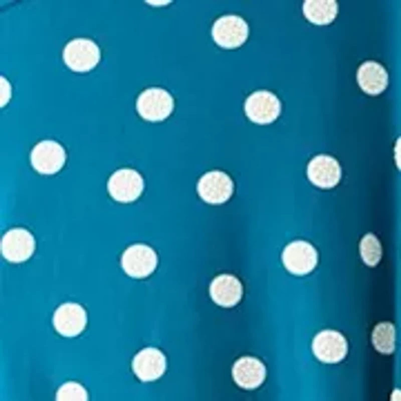Women's Sleeveless Dot Print Surplice Midi Dress